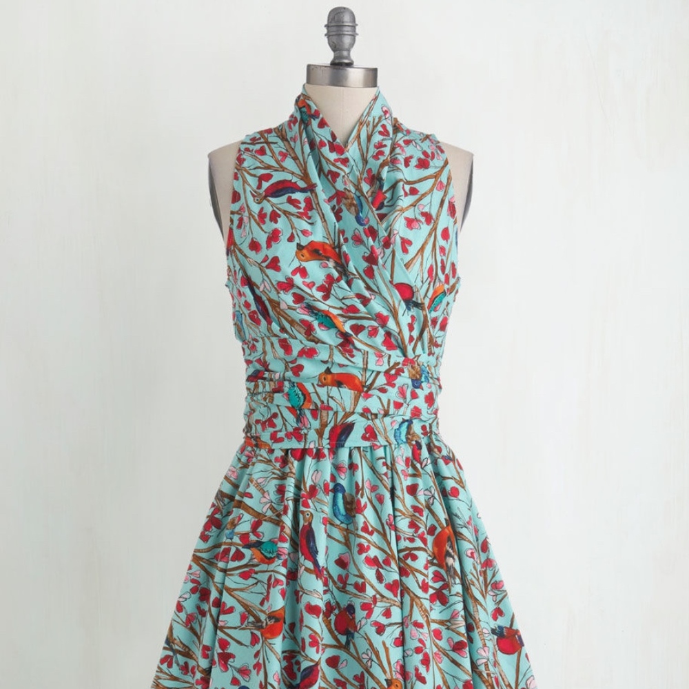 Front Perch Swing A-Line Dress